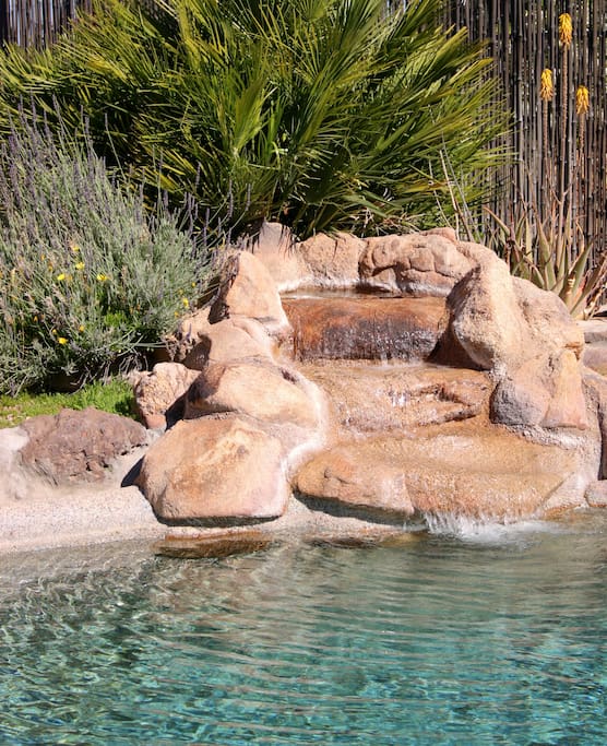 Pool and waterfall