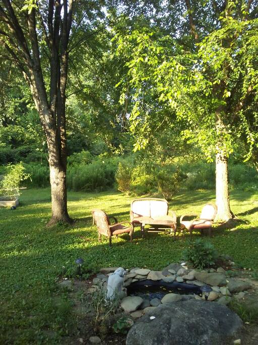 Spacious private backyard