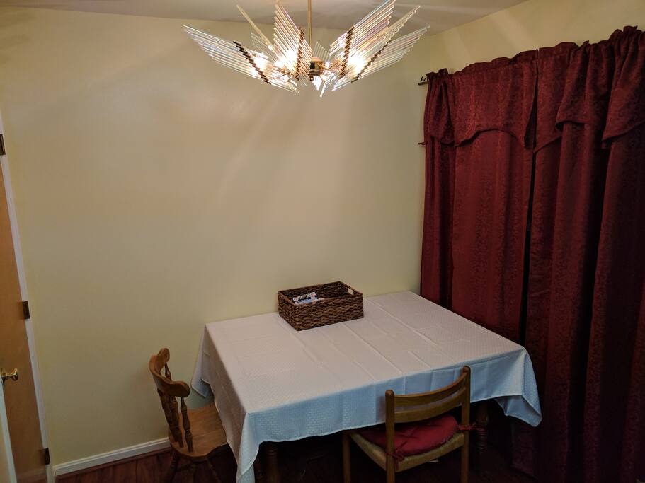 Kitchen table.