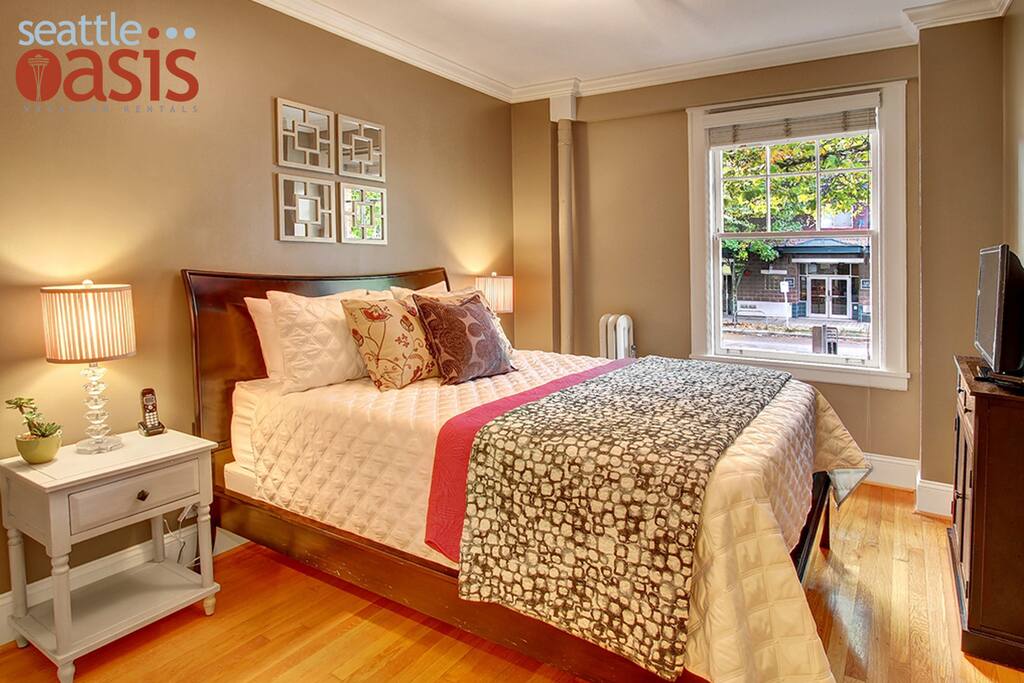 The master bedroom feels even bigger in person.