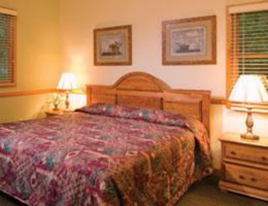 Bedroom w/ 1 queen bed