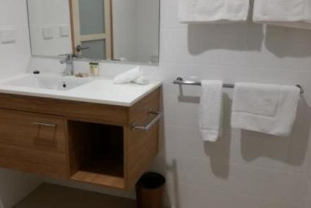 Each room has a private bathroom with shower