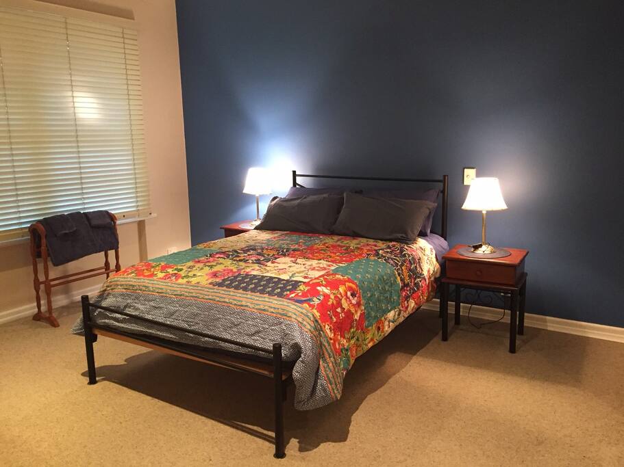 Main bedroom. With built-in wardrobes. Portacot also available for use