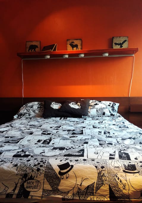 Queen-sized bed