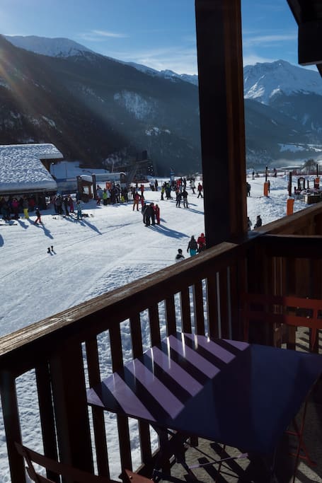 Vue du balcon, dernier étage.