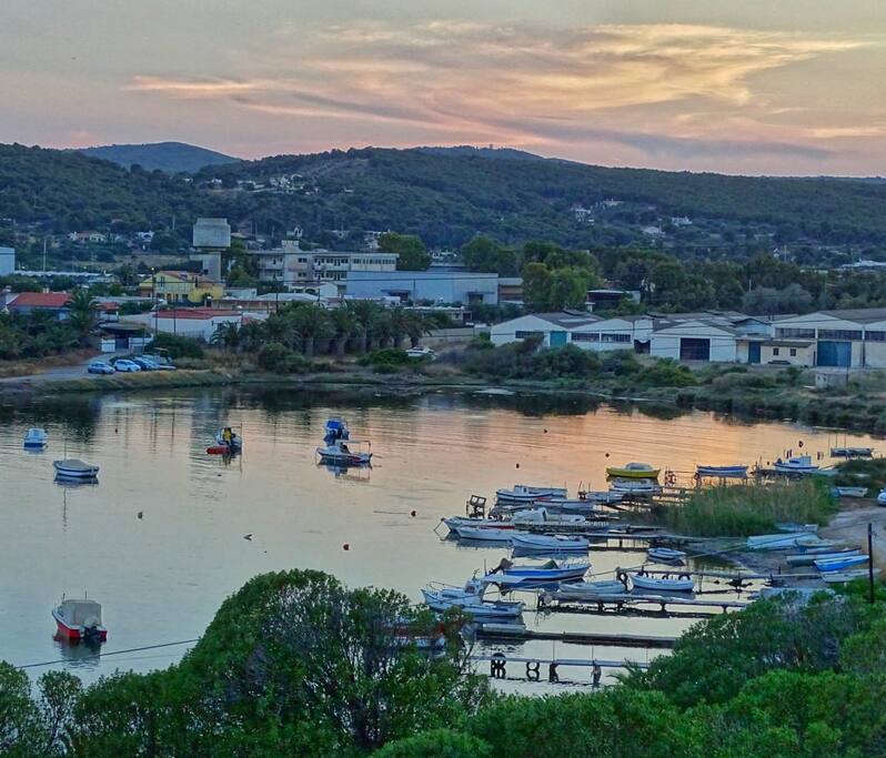 View from the balcony during sunset