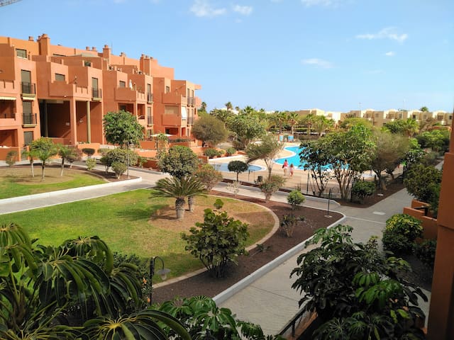 Apartment with pool in El Medano (La Tejita)