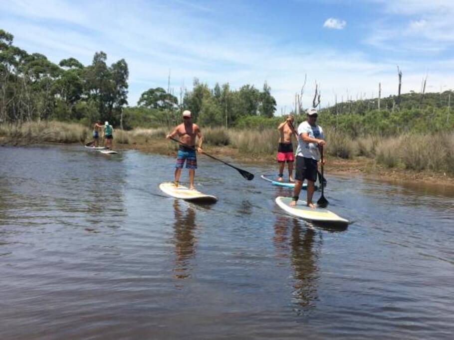 Enjoying standup paddle