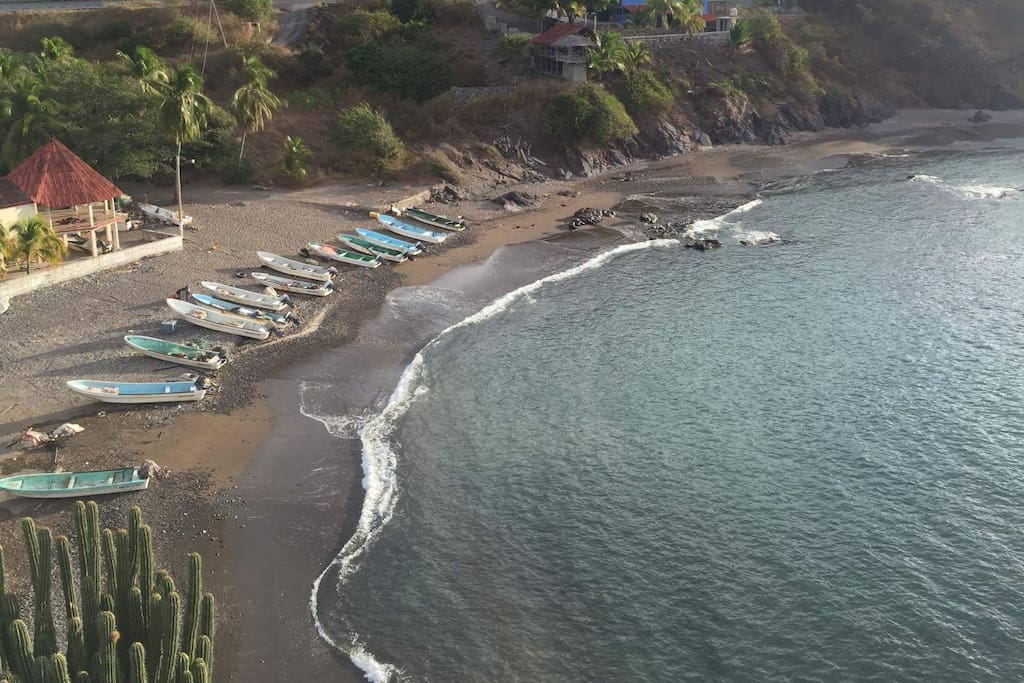 Partial view of the Village Beach a few minutes walk down to beach.