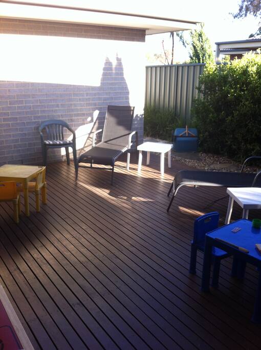 decking. bbq and outdoor furniture. fan & lighting