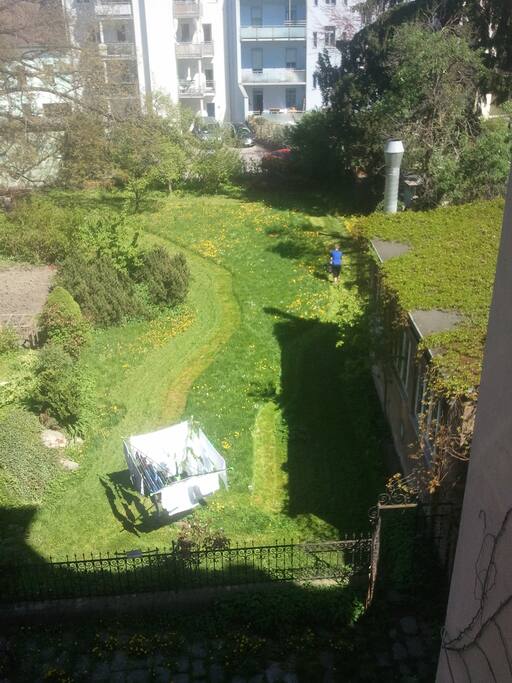 Blick aus dem Schlafzimmerfenster