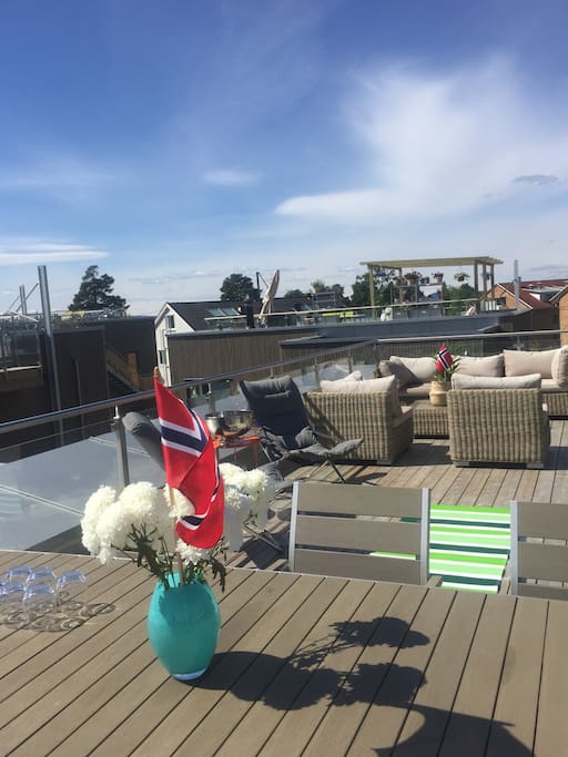 Takterrassen på huset