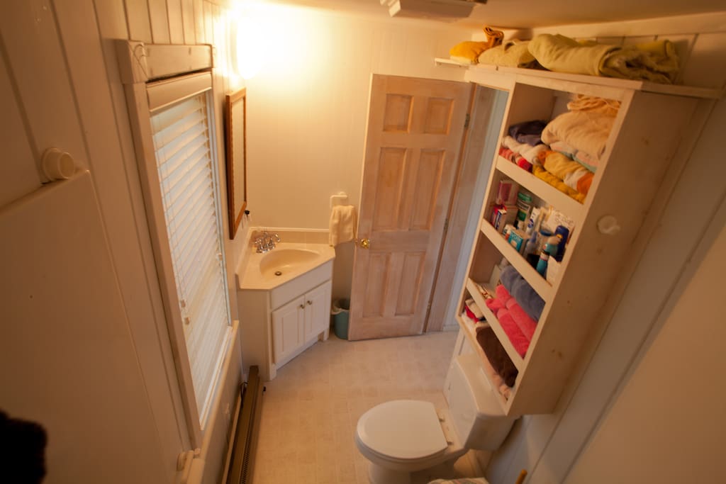 First floor bathroom (photo taken from inside the tub/shower)