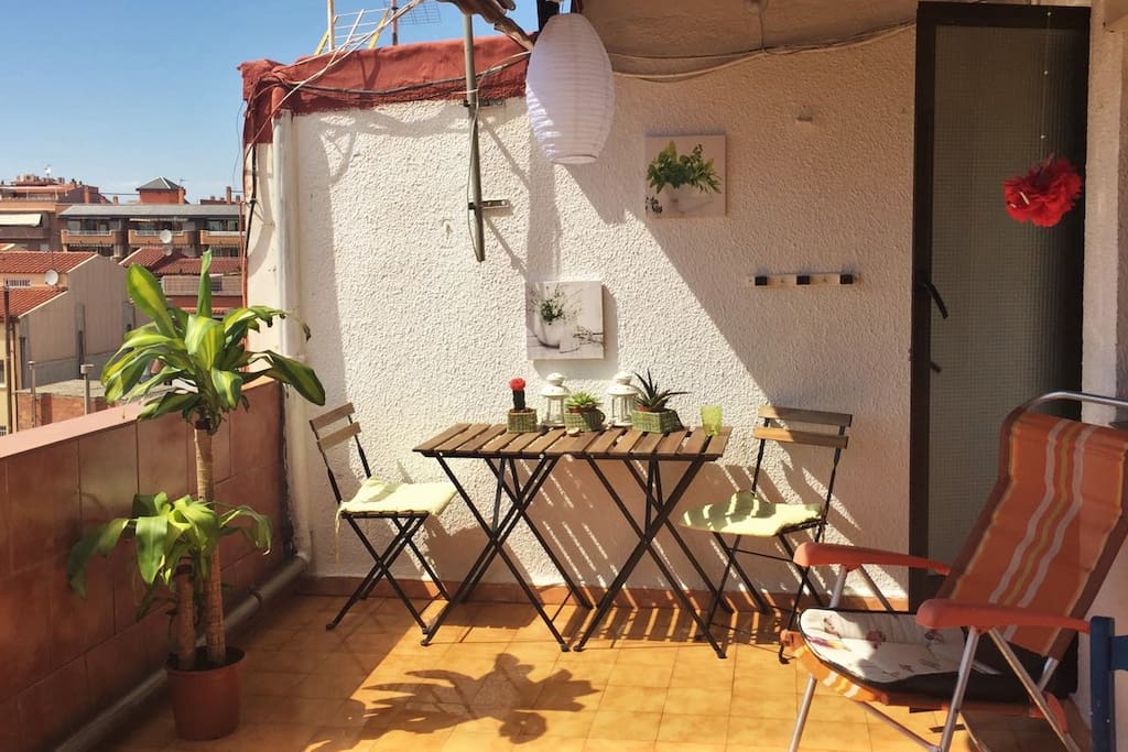 Our sunny balcony where you can have your breakfast ;)