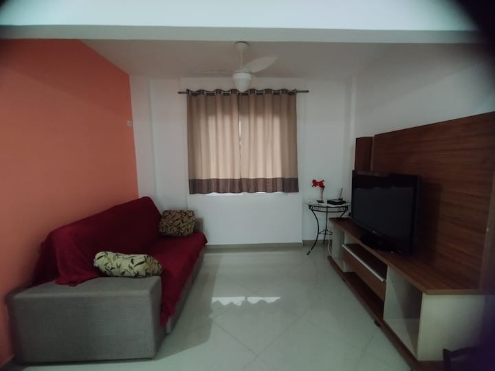 Apartamento Encantador Decorado De Um Dormitório Bem Espaçoso, Em Frente A Praia Com Garagem - Santos, Brasil