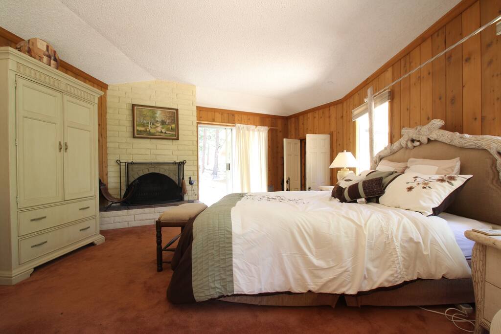 Romantic fireplace in the master suite.