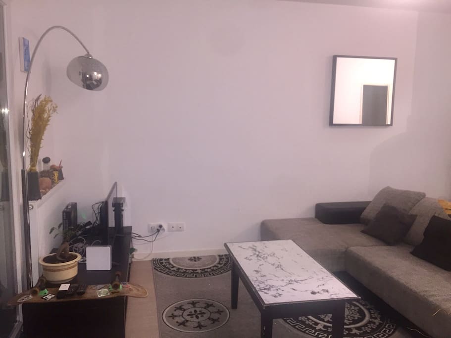 salon confortable, lumineux avec vu sur un petit bois sans aucun vis-à-vis.