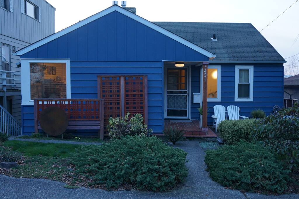 Front of house (not the main entrance)