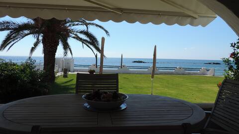 Casa Fronte Mare with private beach entrance.