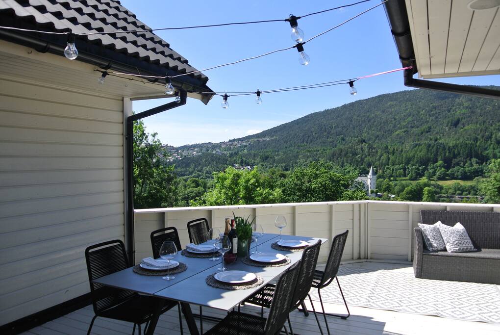 Enjoy your meals on the terrace outside and take in the phenomenal views