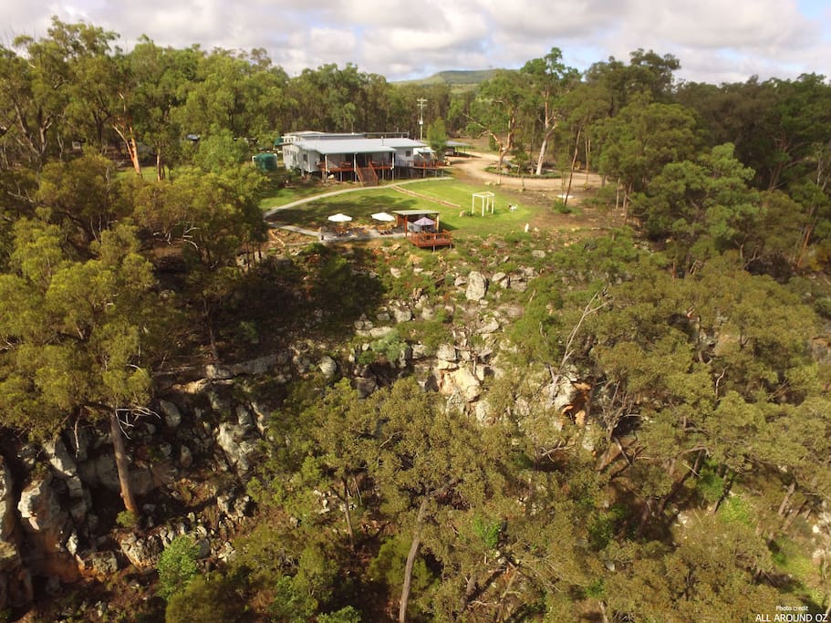 The property is hidden amongst the bush