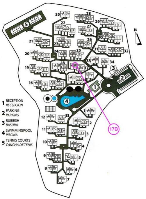 Location of 17b on Casas del Sol