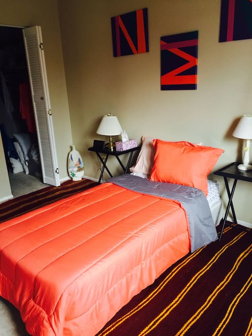 Tween size bed in the private bedroom with private bath