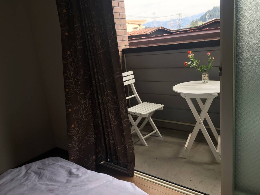 View from veranda and bedroom.