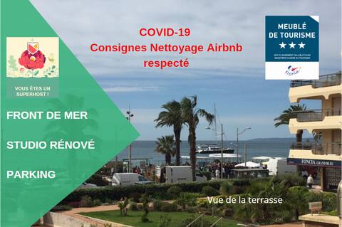 STUDIO À NEUF CLASSÉ 3 * FACE À LA MER - PARKING