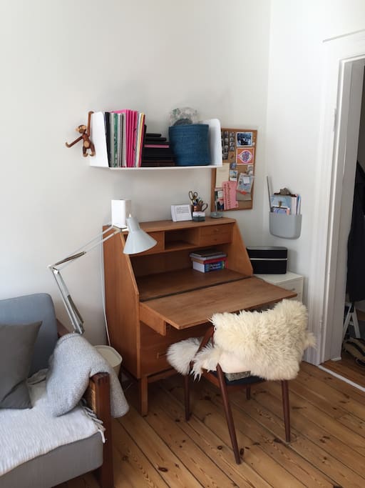 Work space in the living room