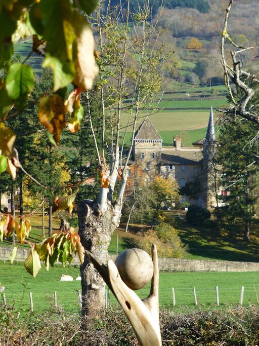 Vue du gîte vers le château