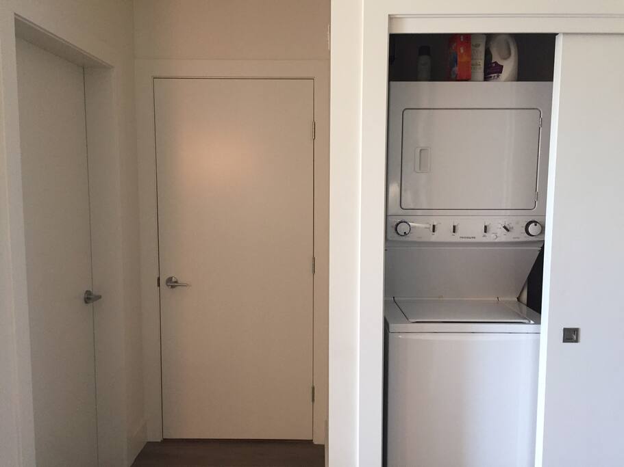 In suite washer and dryer facilities