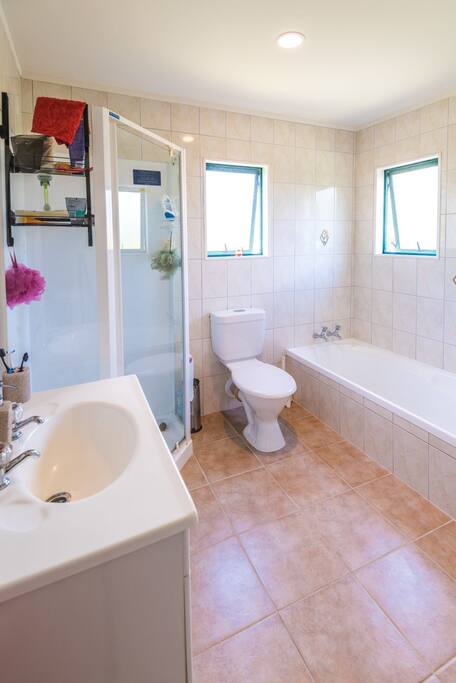 Modern shower and bathroom