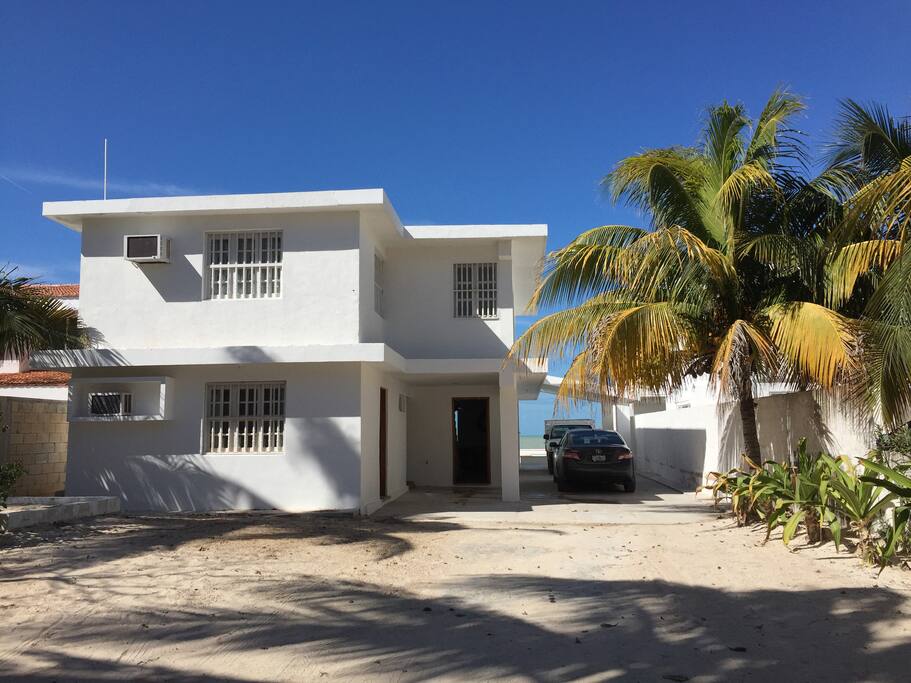 the house from behind