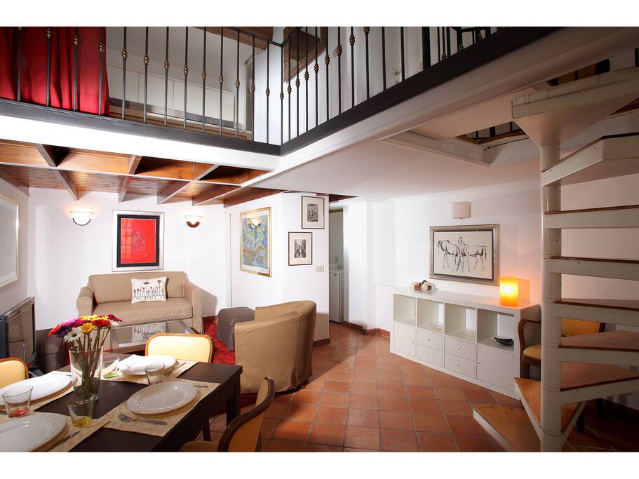 living and mezzanine