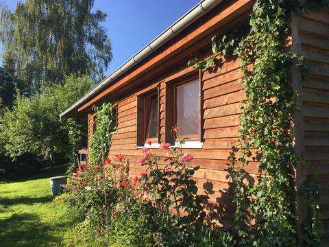Wooden hut in the Saxon. Switzerland - Mountains & Hiking