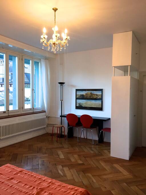 grosszügiges Wohn-Schlafzimmer