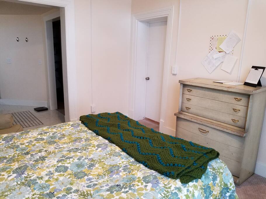 The door between your space and the rest of the house stays locked on both sides.