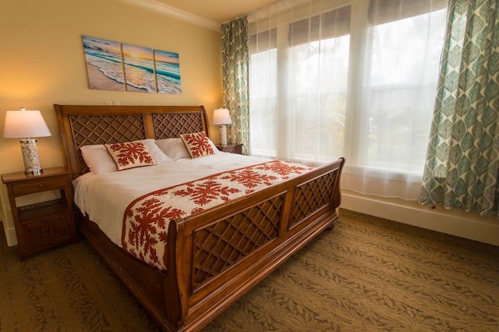 2nd king bedroom with curtains for privacy