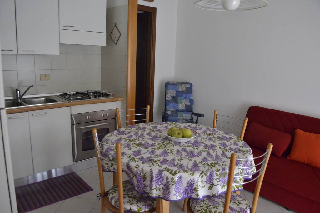 table of kitchen and sofa bed for 2 kids or 1 adult