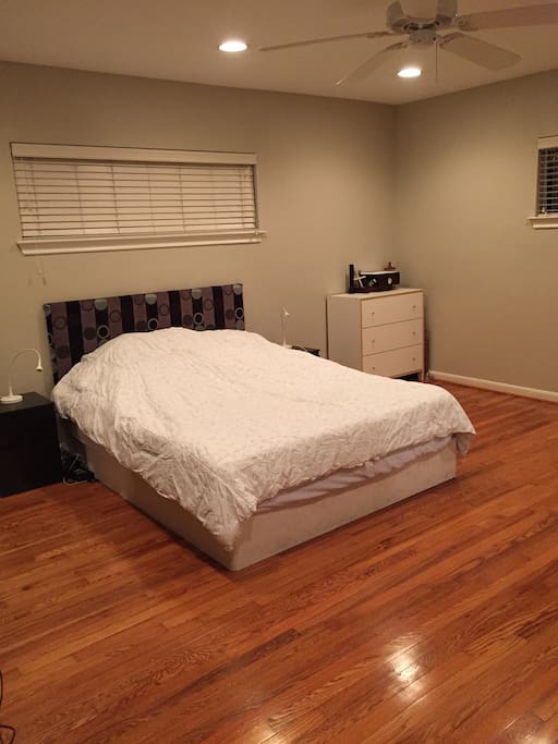 Spacious master bedroom can sleep 2.