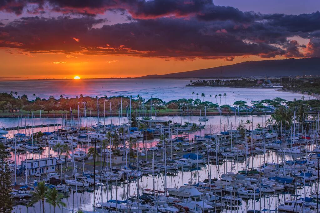 Amazing sunset views from the balcony!
