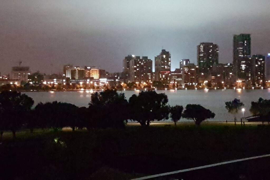 Night view from the very private balcony.