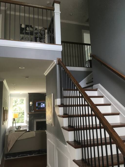 High 9 foot ceilings on the first floor.
