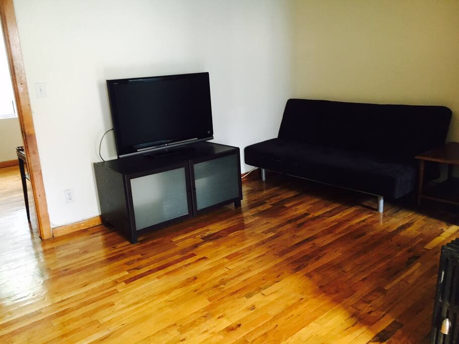 Walk into a spacious living area.