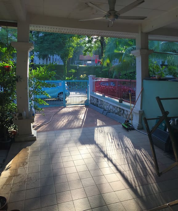 Quiet neighborhood, partially covered driveway for 2 cars, and free on-street parking for more!