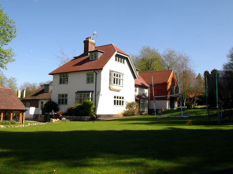 Main family home with Annexe just in view at the back of the property, completely separate from main house