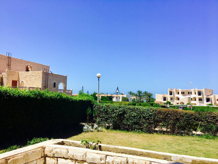 Straight from the terrace to he garden
