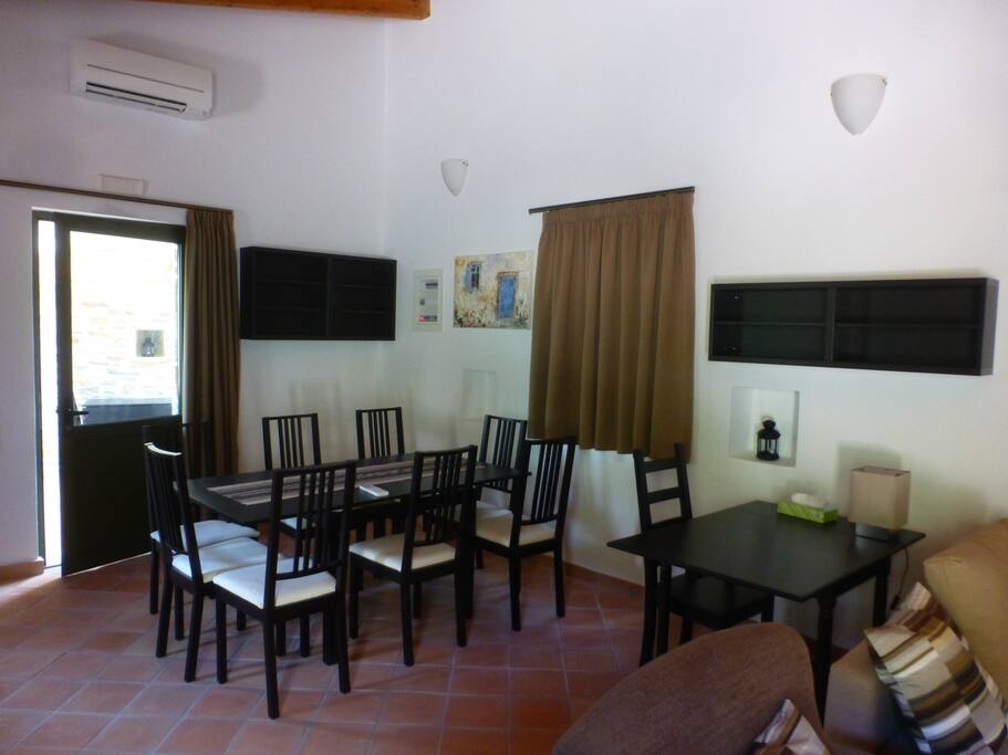 Dining area with full kitchen