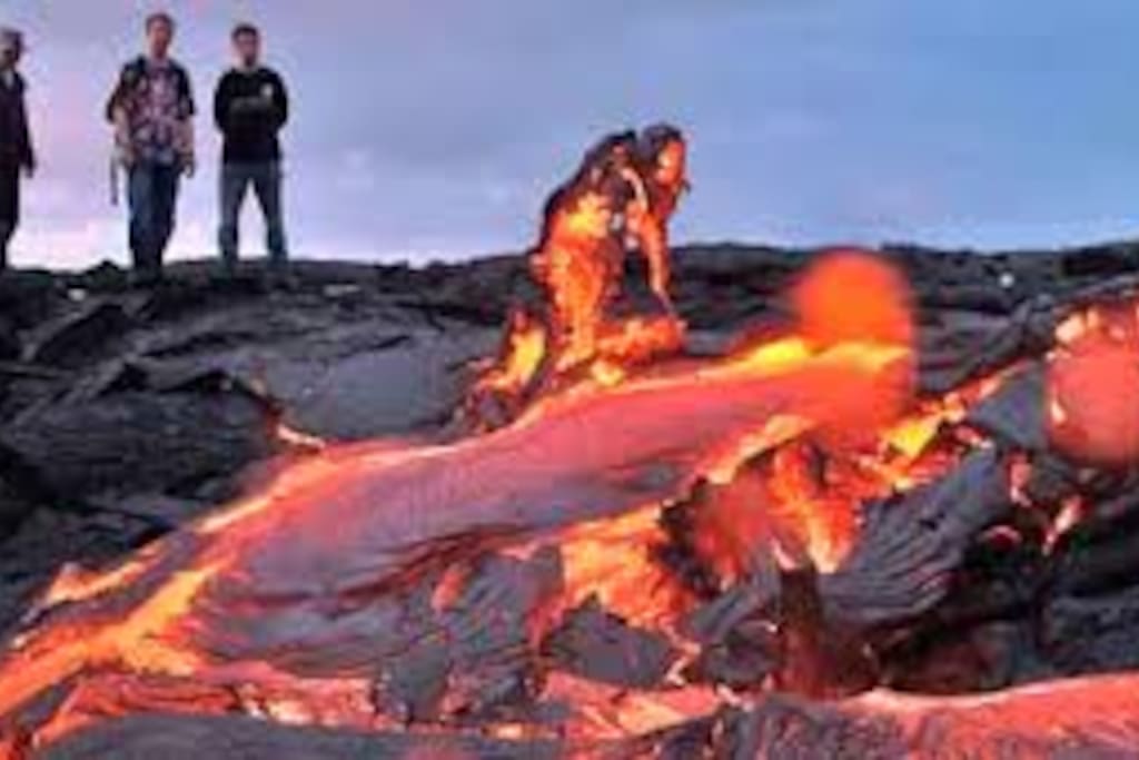 Public lava viewing nearby